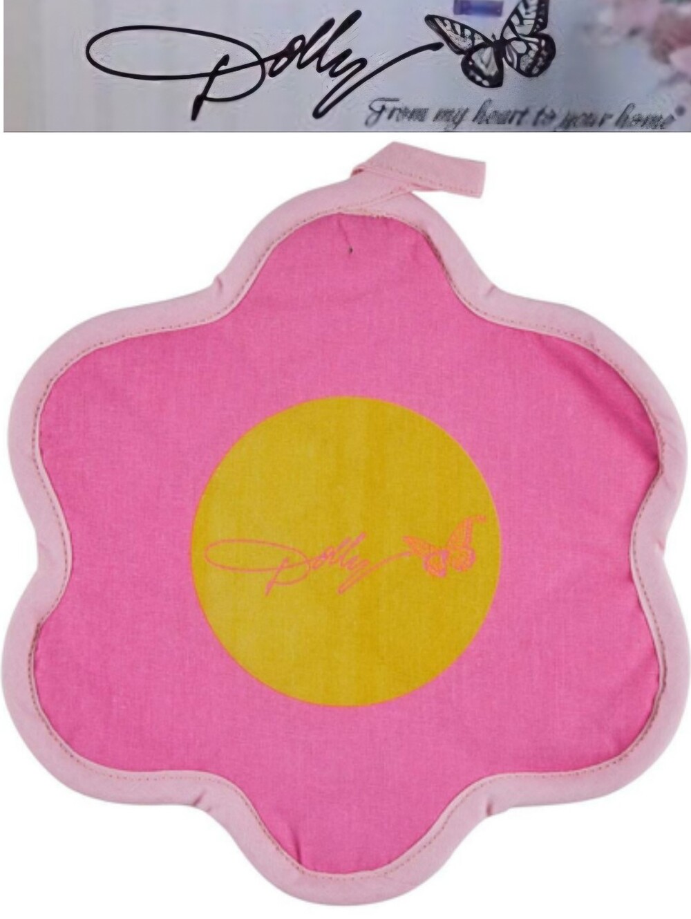 Dolly Parton Signature Logo Daisy Shaped Pot Holder